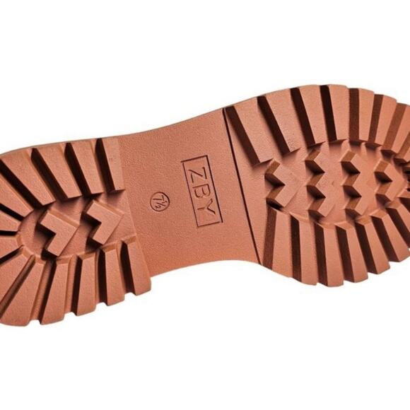 TRENDING PLATFORM LOAFERS FAUX LEATHER White/Tan CHUNKY SOLE NEUTRAL 8.5 - Picture 10 of 13